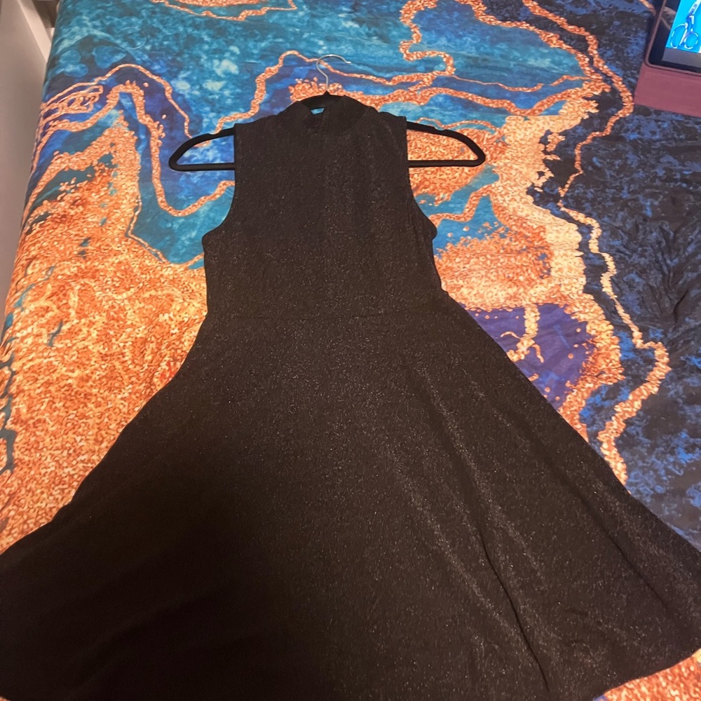 Black glitter dress